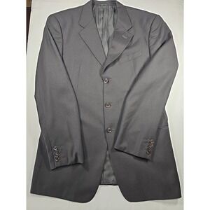 ARMANI COLLEZIONI Mens Gray Check Wool Jacket Blazer Sport Coat 42L